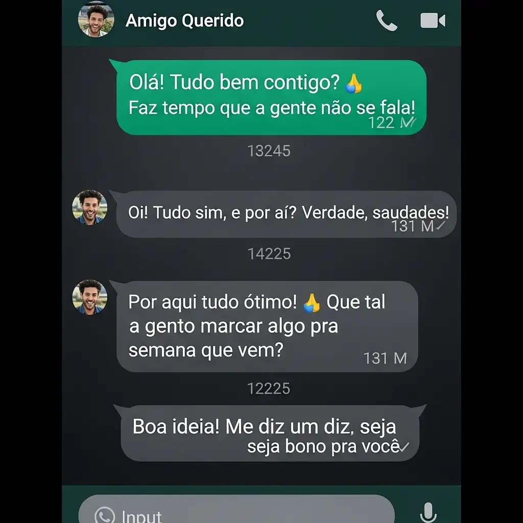 Como usar letras diferentes no WhatsApp - exemplo de mensagem estilizada